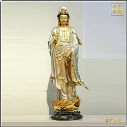 鑄銅關(guān)公 站像觀世音像銅雕塑