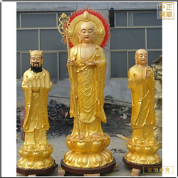 鑄銅關(guān)公 大型一佛二弟子銅佛像