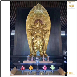 鑄銅關(guān)公 寺廟大殿護(hù)法佛像供奉擺件