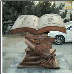 鑄銅關(guān)公 校園書(shū)籍銅雕塑