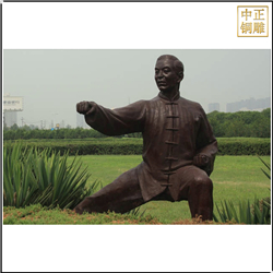 鑄銅關(guān)公 打太極景觀人物雕塑