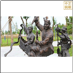 鑄銅關(guān)公 扭秧歌人物銅像