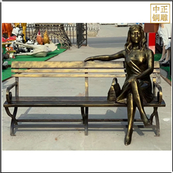 鑄銅關(guān)公 商業(yè)街座椅人物銅雕塑