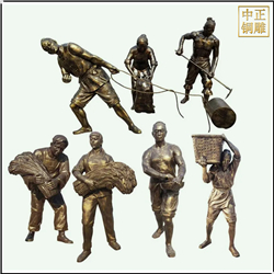 鑄銅關(guān)公 各種農(nóng)耕人物銅雕塑