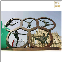 鑄銅關(guān)公 奧運(yùn)五環(huán)人物雕塑