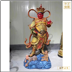 鑄銅關(guān)公 四大金剛坐像站像圖片