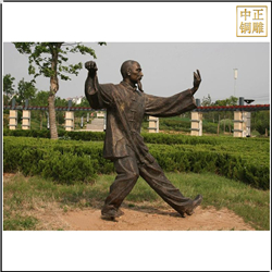 鑄銅關(guān)公 園林打太極人物銅像