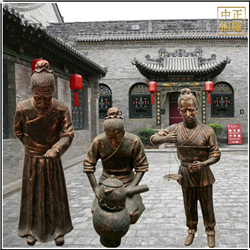 鑄銅關(guān)公 定制室外中醫(yī)文化人物銅像