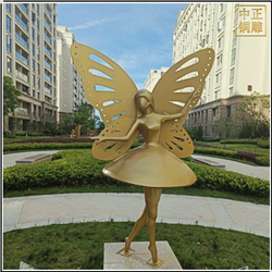 鑄銅關(guān)公 抽象跳舞小女孩銅雕塑
