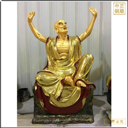 鑄銅關(guān)公 2米十八羅漢站像銅雕廠家