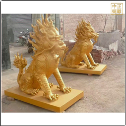 鑄銅關(guān)公 黃銅獬豸雕塑鑄造廠