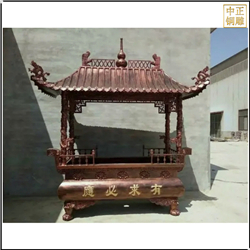 鑄銅關(guān)公 帶蓋銅香爐鑄造廠