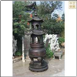 鑄銅關(guān)公 寺廟大型銅香爐