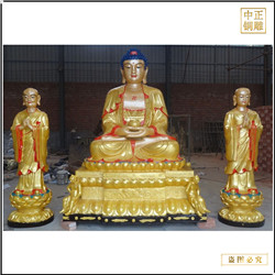 鑄銅關(guān)公 彩繪釋迦牟尼佛銅佛像價格