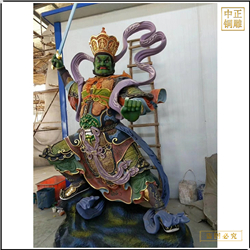 鑄銅關(guān)公 鑄黃銅彩繪四大天王佛像圖片