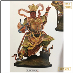 鑄銅關(guān)公 2米高四大天王腳踩八怪佛像