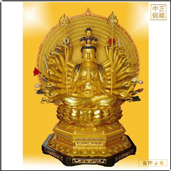 鑄銅關(guān)公 坐蓮千手觀音佛像