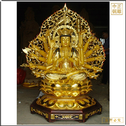 鑄銅關(guān)公 坐式千手觀音雕塑