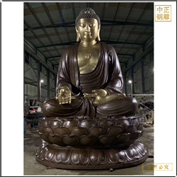 鑄銅關(guān)公 廠家供應(yīng)坐像釋迦牟尼佛銅像