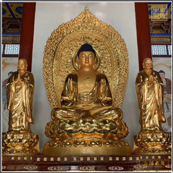 鑄銅關(guān)公 供應(yīng)貼金釋迦牟尼銅佛像