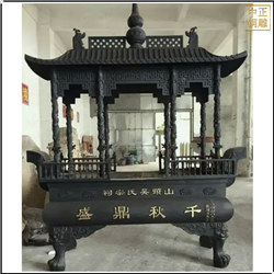 鑄銅關(guān)公 寺廟銅香爐廠家