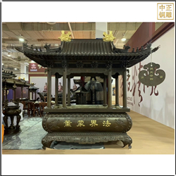 鑄銅關(guān)公 寺廟銅香爐定制
