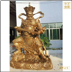 鑄銅關(guān)公 彩繪四大天王銅佛像雕塑