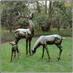 鑄銅關(guān)公 園林景觀銅鹿雕塑