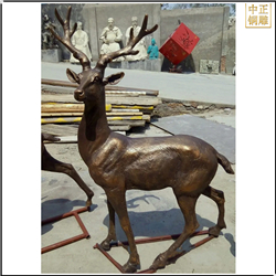 鑄銅關(guān)公 園林銅鹿雕塑鑄造廠家