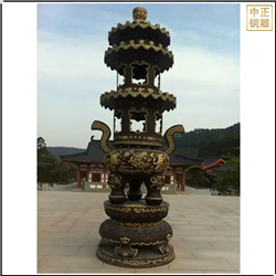 圓形雙層銅香爐 圓形雙層銅香爐