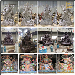 鑄銅關(guān)公 大型鑄銅四大天王神像
