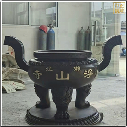 鑄銅關(guān)公 圓形銅香爐定制報(bào)價(jià)