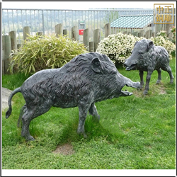 鑄銅關(guān)公 野豬景觀動(dòng)物雕塑