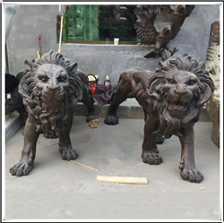 銅雕獻(xiàn)錢獅 銅雕獻(xiàn)錢獅